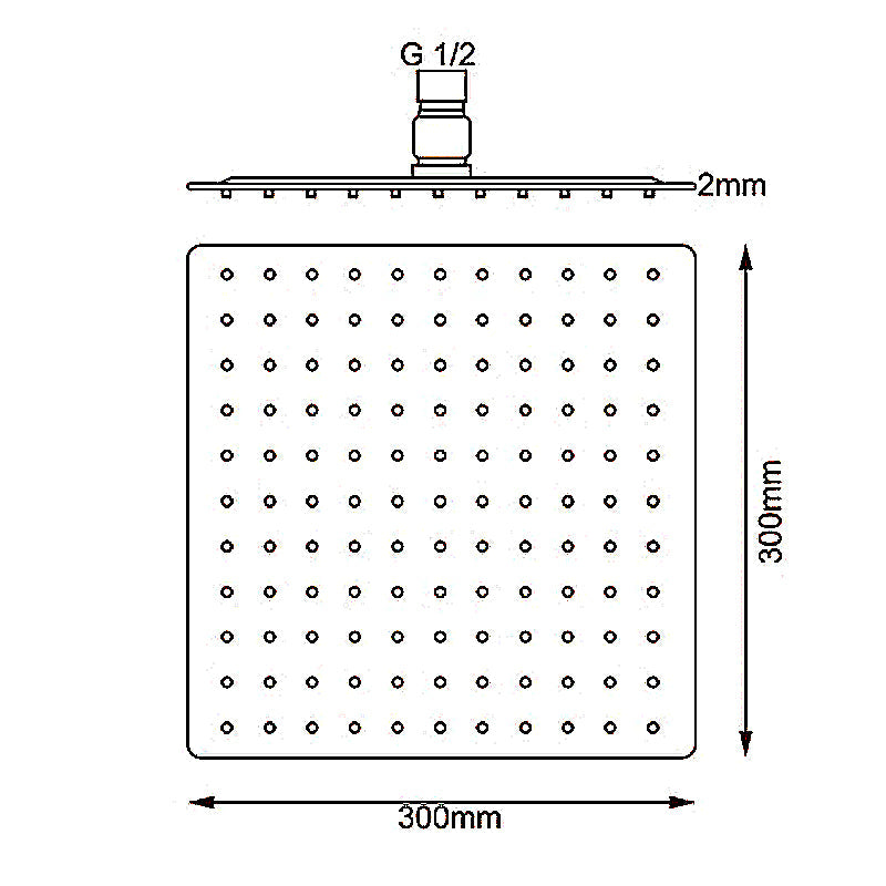 300mm Chrome Shower Head