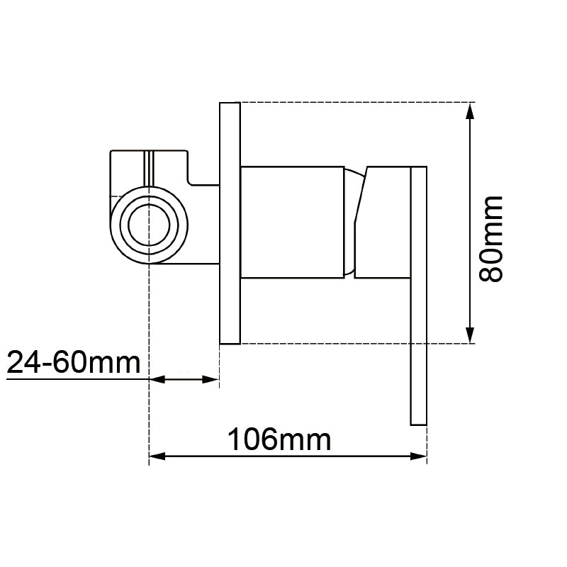 LUCID PIN Black Wall Mixer Trim Kit Only (match CLPM)