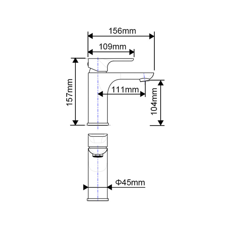 VOG - Brushed Nickel Basin Mixer