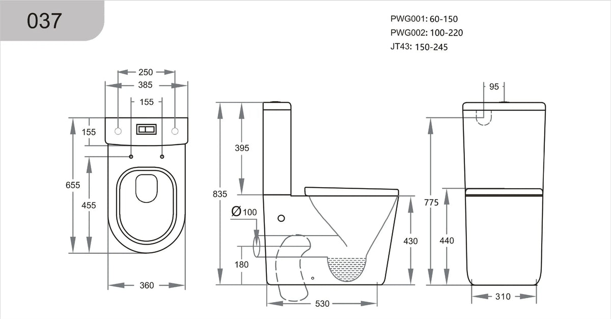 Mira Tornado Rimless Toilet Suite