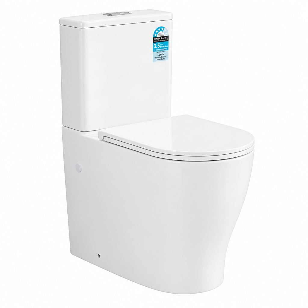 Lumia Tornado Rimless Toilet Suite Dual Flush