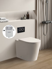Avis Geberit inwall floor toilet suite Matte White Rimless Floor Pan