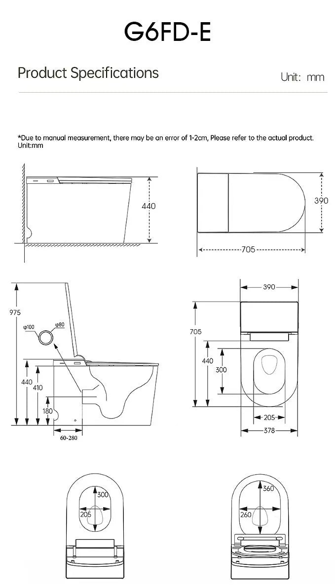 Vesso Smart Toilet One-Piece Ceramic Instant Heating Tornado Flush