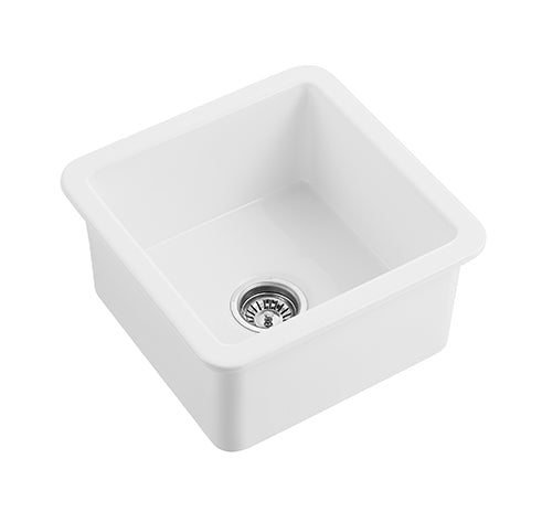 Camden 457mm Fireclay Sink Gloss White
