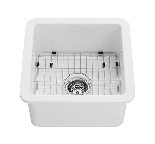 Camden 457mm Fireclay Sink Gloss White
