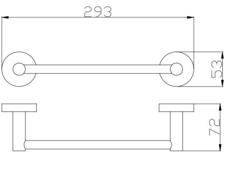 Miro Chrome Guest Towel Bar 250mm