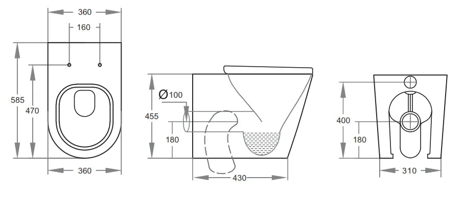 Jill R&T In Wall Floor Toilet Suite