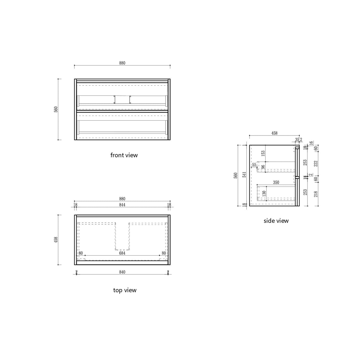 Aulic | 900mm Venetta Framed Wall Hung Vanity Harvest Oak