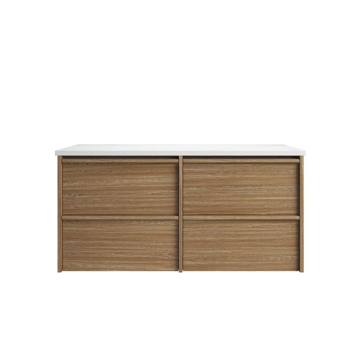 Aulic | 1200mm Venetta Framed Wall Hung Vanity Harvest Oak