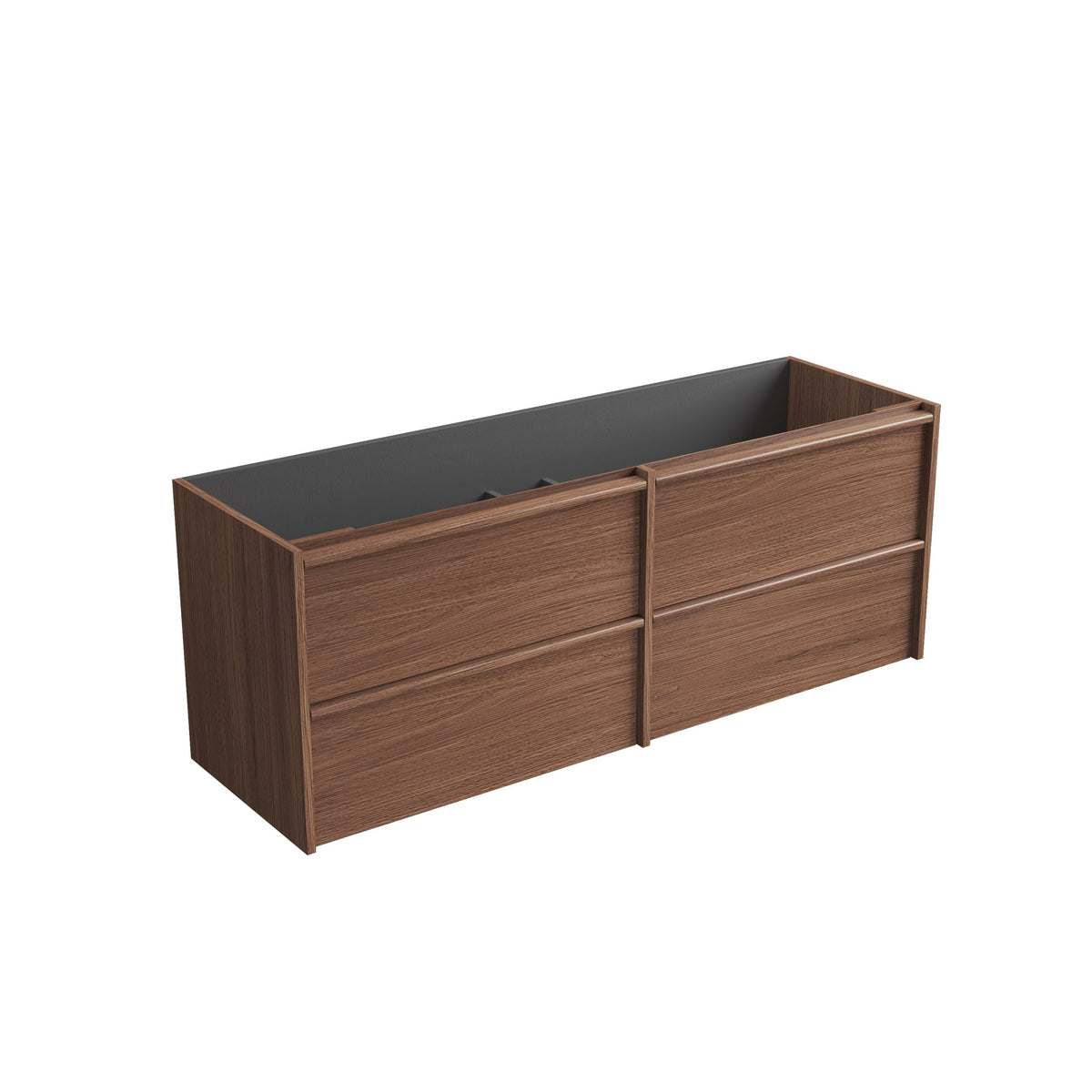 Aulic | 1500mm Venetta Walnut Framed Wall Hung Vanity