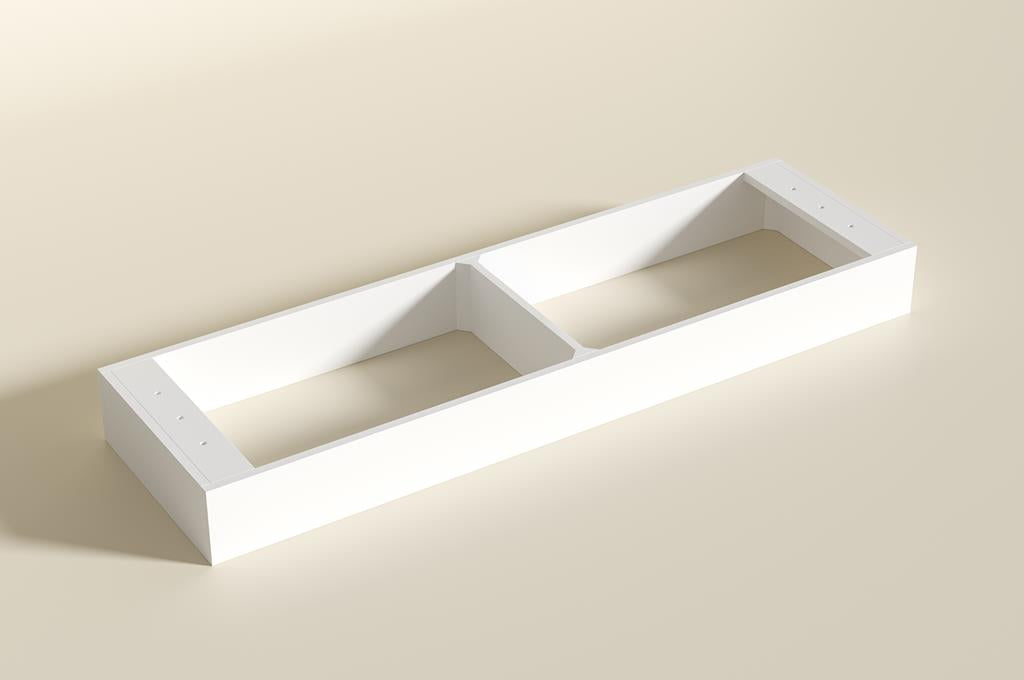 Brighton 1500mm Matte White Double Bowl Floor PVC Cabinet