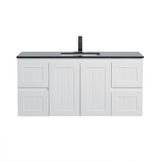Acacia 1200mm Matte White Single Bowl Wall Hung Vanity