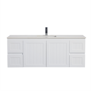 Acacia 1500mm Matte White Single Bowl Wall Hung Vanity