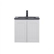 Acacia 600mm Matte White Single Bowl Wall Hung Vanity