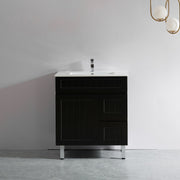 Acacia 750mm Matte Black Right Hand Drawer Leg Vanity