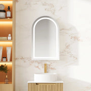 Athena 500 x 900mm LED Arched Wall-Hung Shaving Cabinet