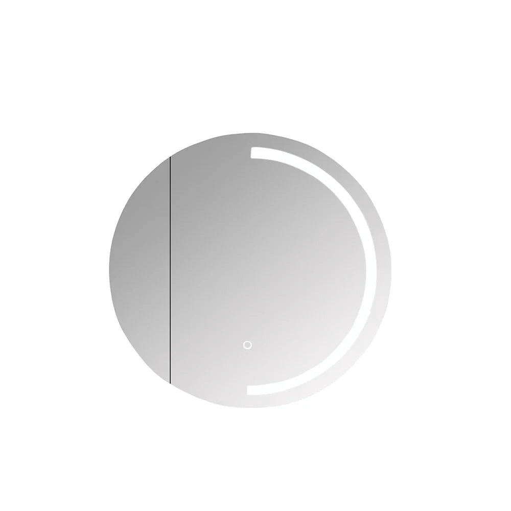 Athena 600mm LED Round Wall-Hung Shaving Cabinet