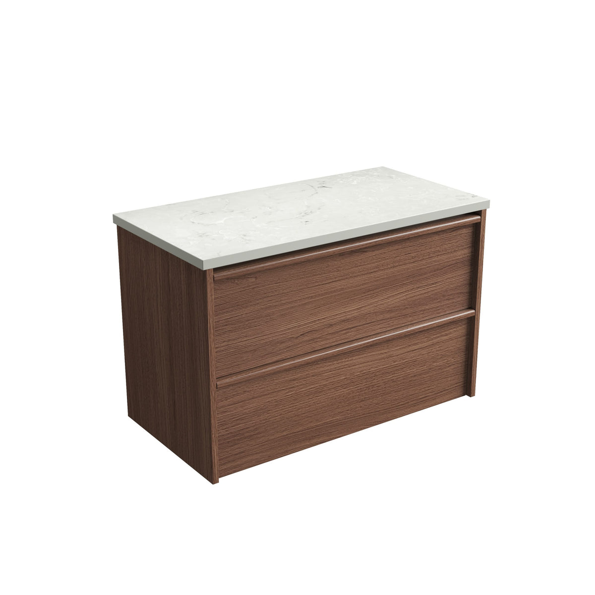 Aulic | 900mm Venetta Walnut Framed Wall Hung Vanity