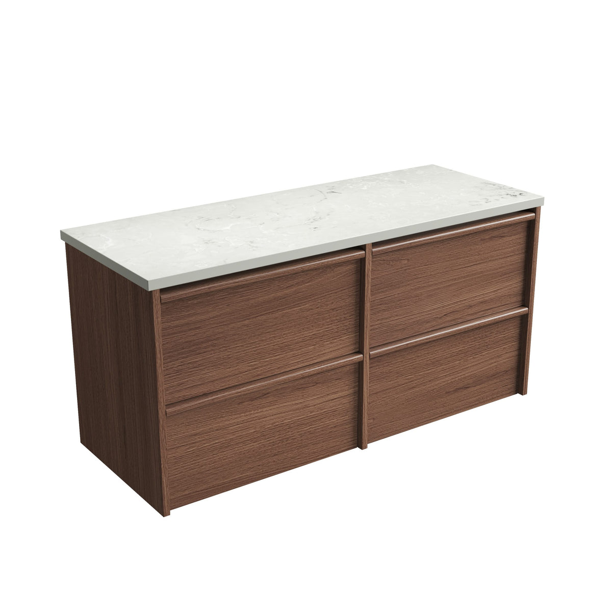 Aulic | 1500mm Venetta Walnut Framed Wall Hung Vanity