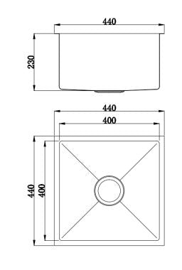 Arcko Lux Large Undermount/Overmount Kitchen/Laundry Single Bowl