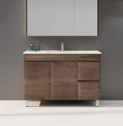 Berge Dark Oak 1200mm Wood Grain Floor Vanity