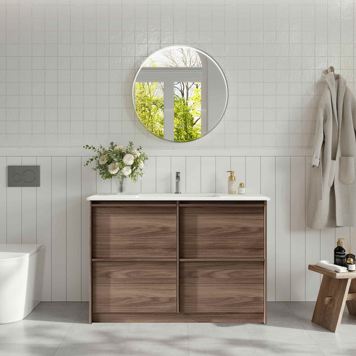 Bella 1200mm Freestanding Cabinet - Notaio Walnut