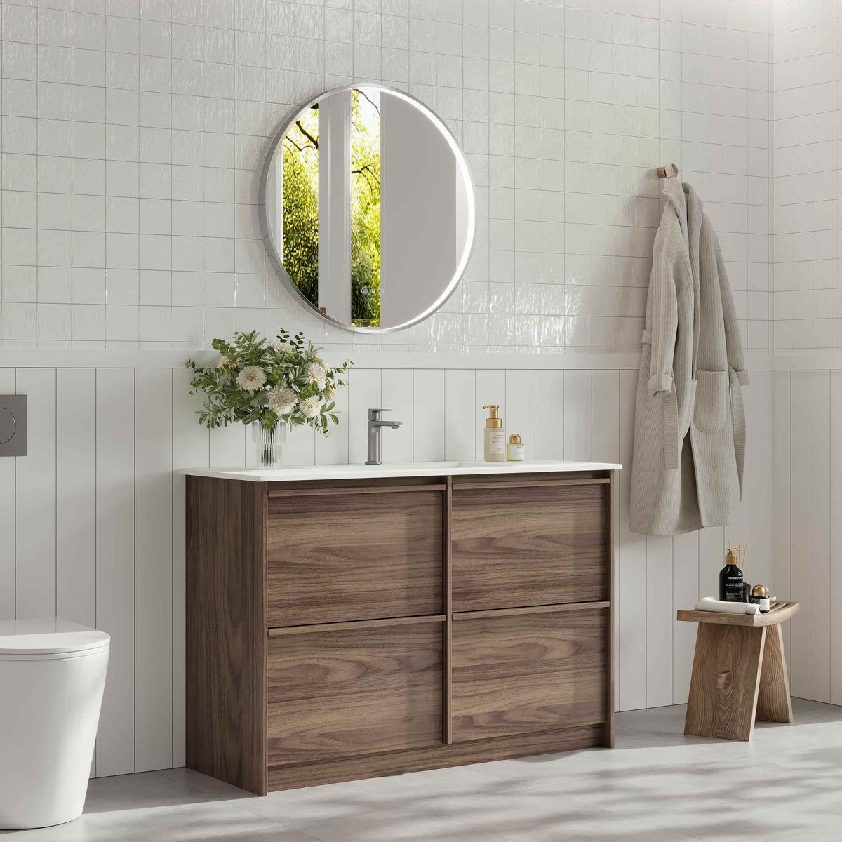 Bella 1500mm Freestanding Cabinet - Notaio Walnut