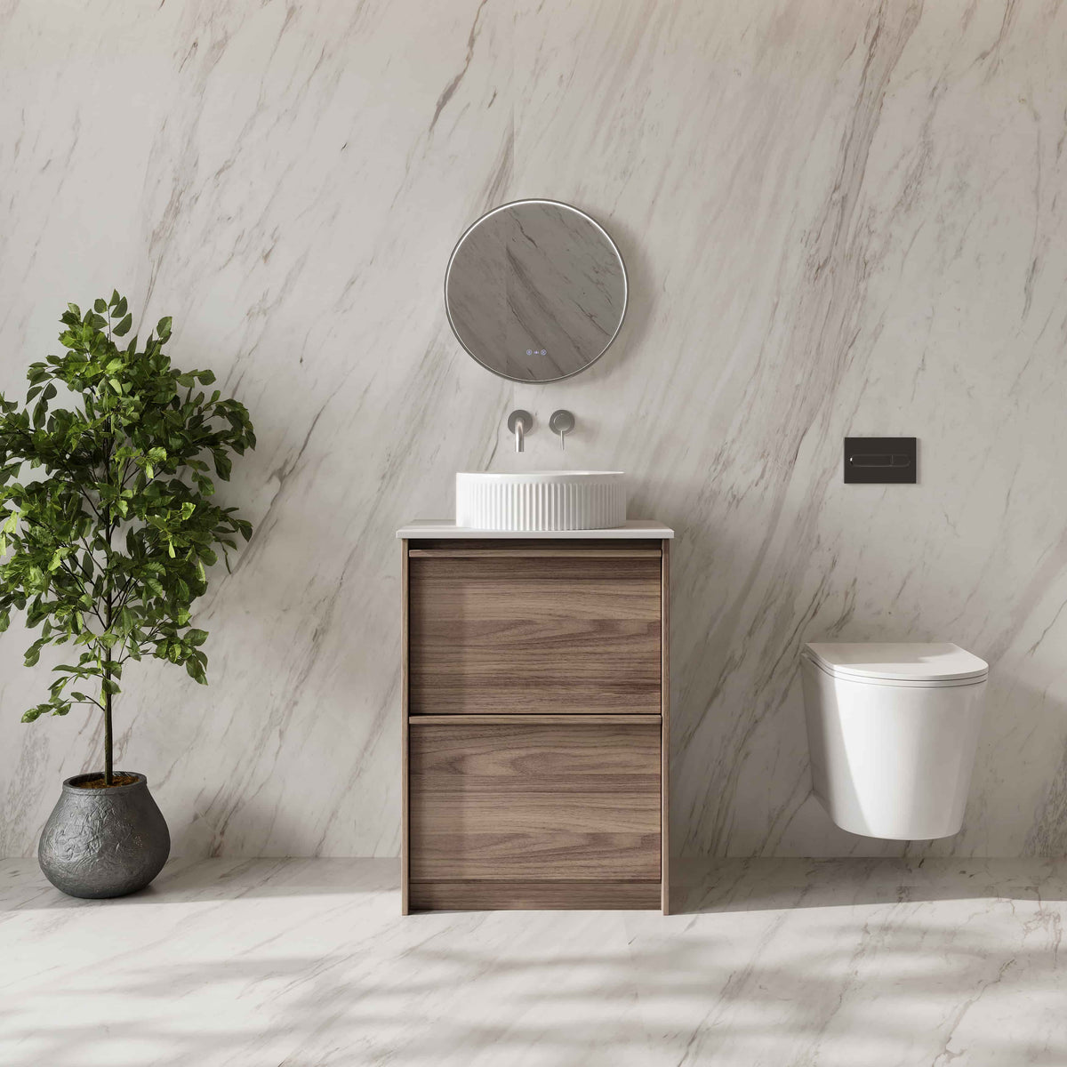 Bella 600mm Freestanding Cabinet - Notaio Walnut