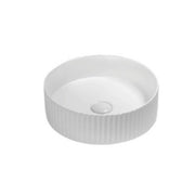 Cascade Fluted Above Counter Matte White Basin