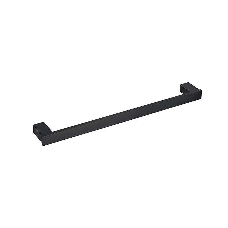 Piazza Matte Black Single Towel Rail 800mm