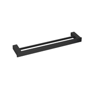 Piazza Matte Black Double Towel Rail 800mm