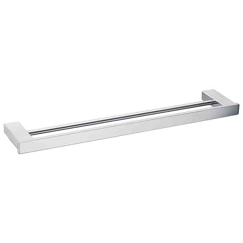 Piazza Chrome Double Towel Rail 600mm