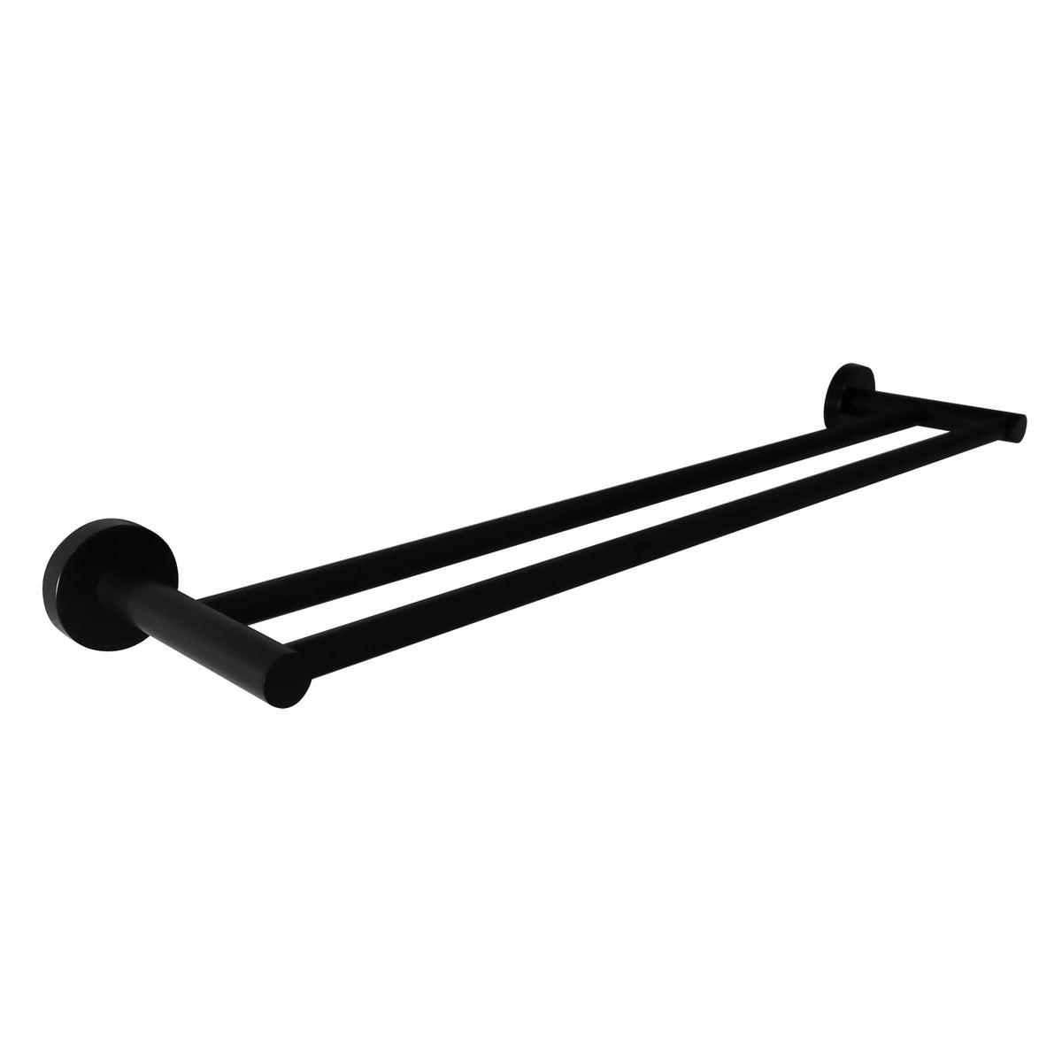 Miro Matte Black Double Towel Rail 600mm