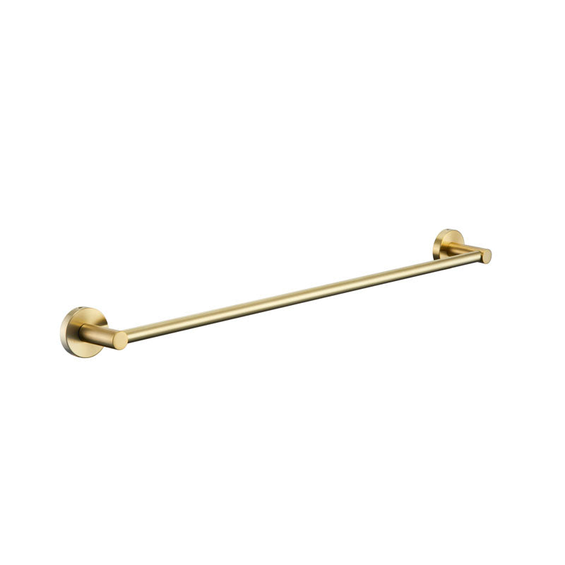 Miro Brushed Gold Single Towel Rail 750mm