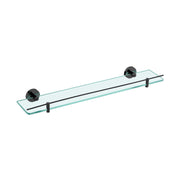 Miro Matte Black Glass Shower Shelf