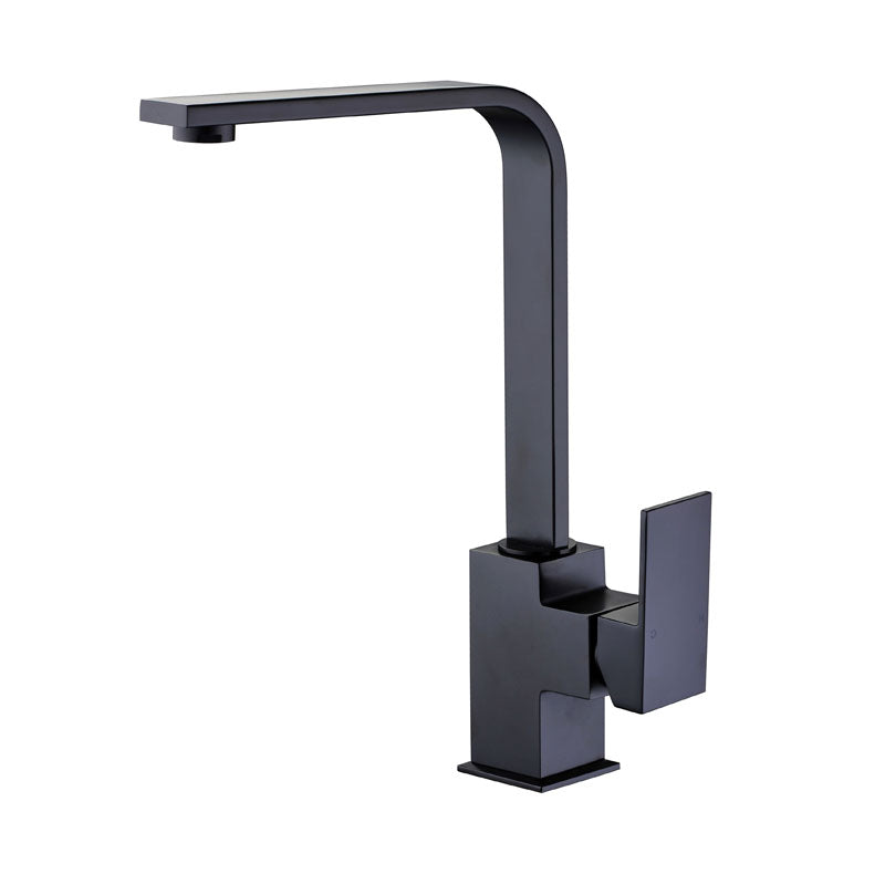 Piazza Matte Black Square Sink Mixer