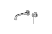 Miro Brush Nickel Round  Wall Bath/Basin Mixer With Spout