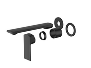 Delta Matt Black Wall Basin/Bath Mixer Trim Kit Only