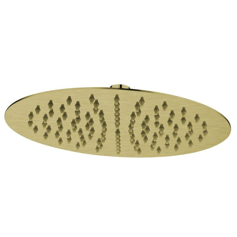 Elite Round Brushed Gold Shower Head 250mm