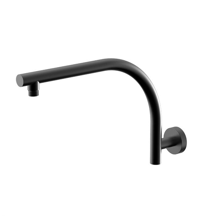 Elite Round Matte Black High Rise Shower Arm
