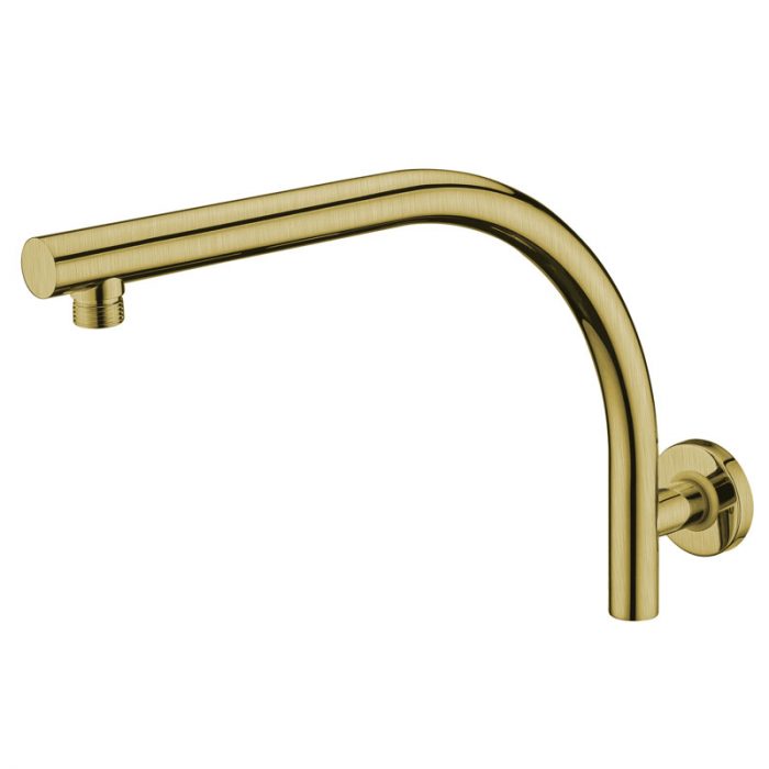 Elite Round High Rise Shower Arm | Brushed Gold