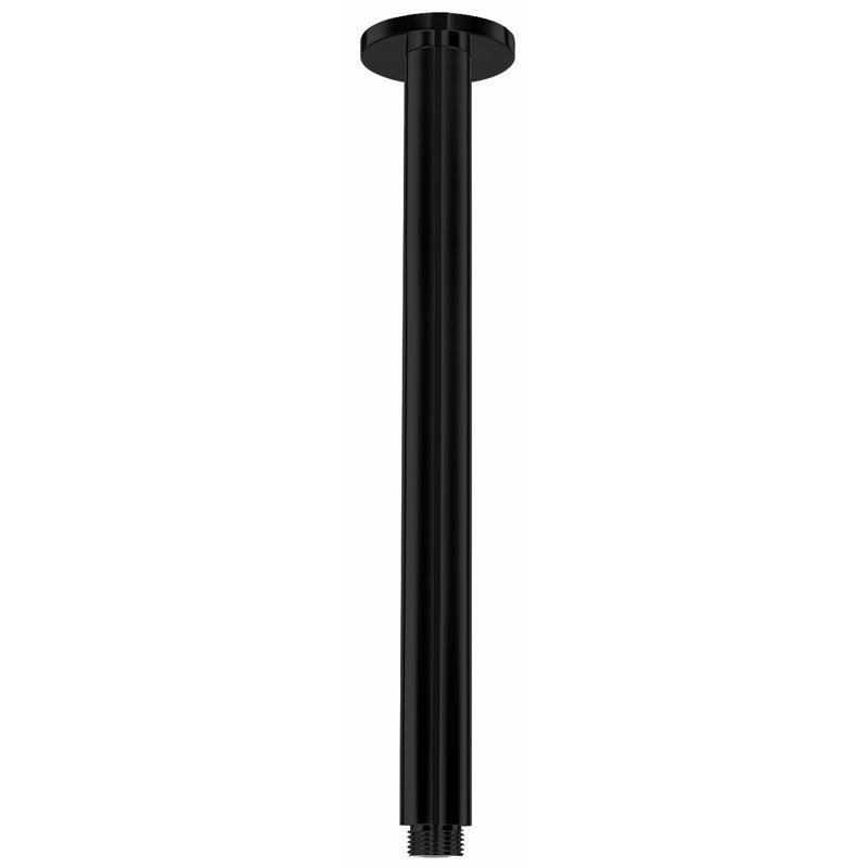 Elite Matte Black Round Ceiling Shower Arm 450mm