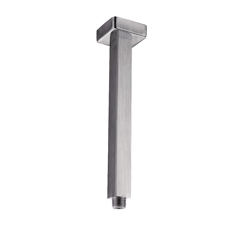 Piazza Brushed Nickel Square Ceiling Shower Arm 300mm