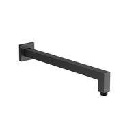 Elite Square Matte Black Wall Mounted Shower Arm 400mm