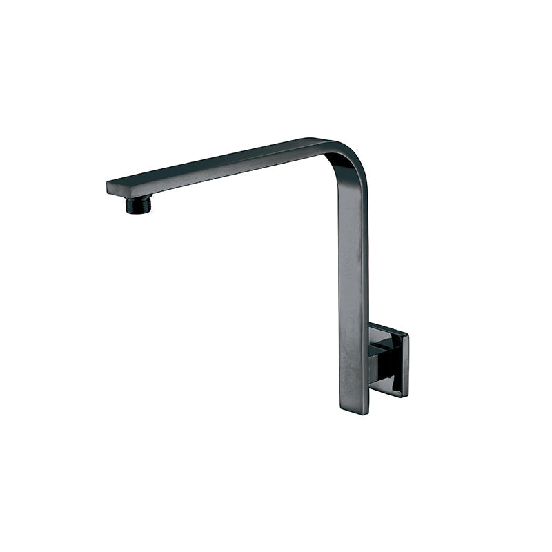 Piazza Matte Black High Rise Wall Mounted Shower Arm 400mm