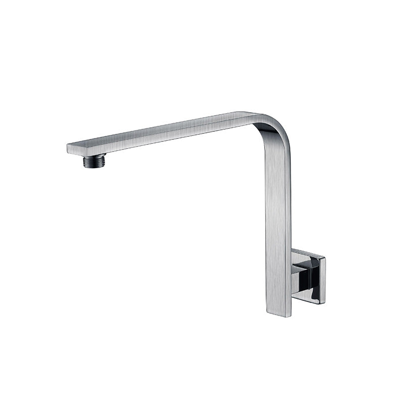Piazza Brushed Nickel High Rise Wall Mounted Shower Arm 400mm