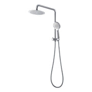 Elite Chrome Round Multifunction Hand Shower With  200MM Overhead Rain Shower  Half Rail