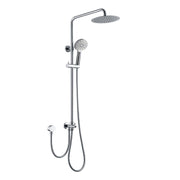 Elite Round shower rail set 2 in 1 Double hose | Chrome