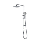 Elite Brushed Nickel Round Sliding Multifunction Hand Shower With 250MM Overhead Rain Shower