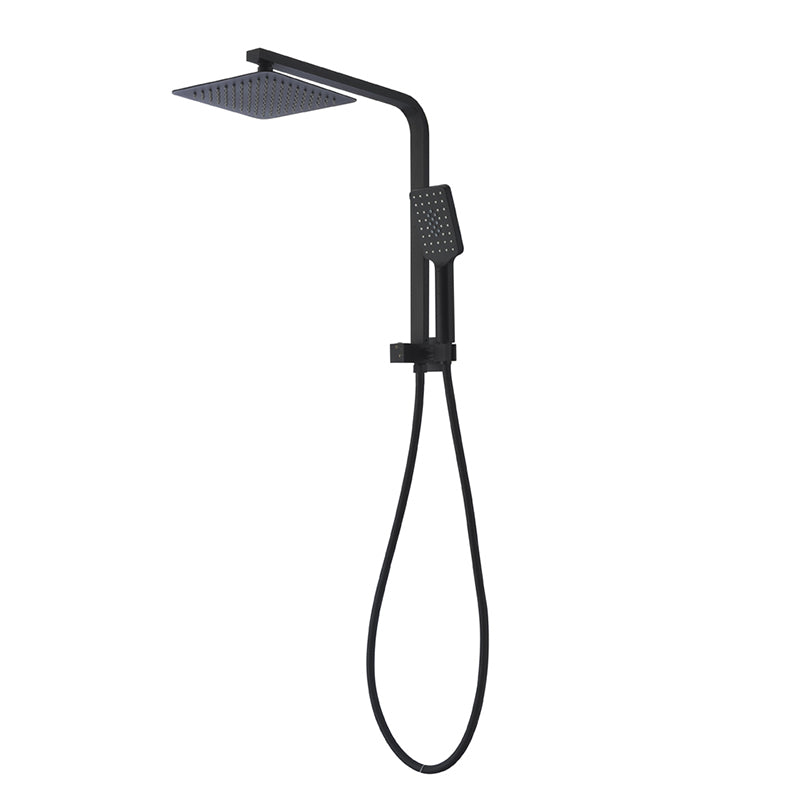 Matte Black Multifunction Hand Shower With Overhead Rain Shower
